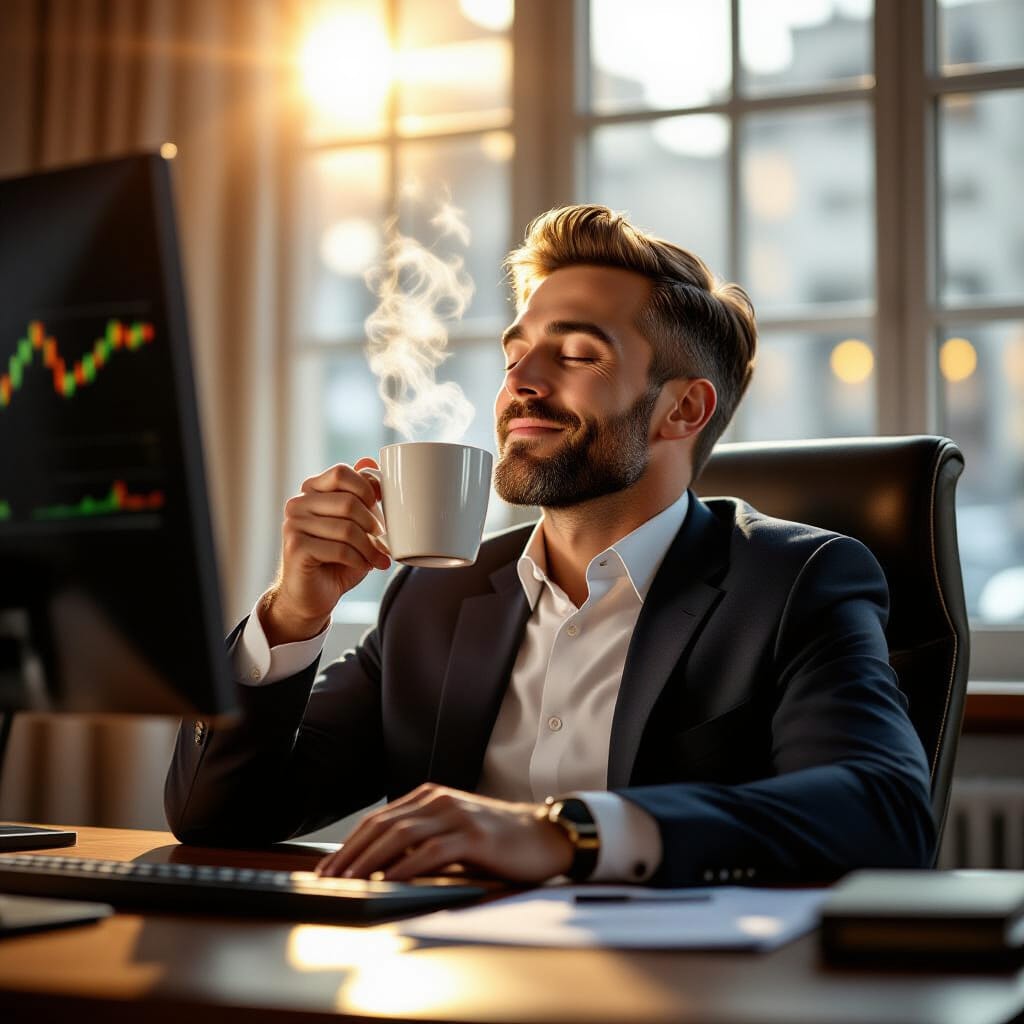 A trader's mastery of psychology and patience being profitable