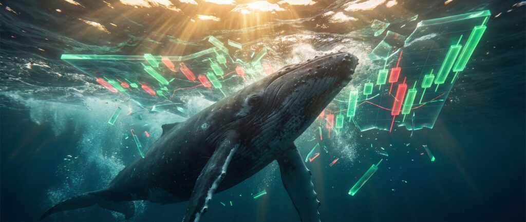 Whale breaking through from underneath through stock chart