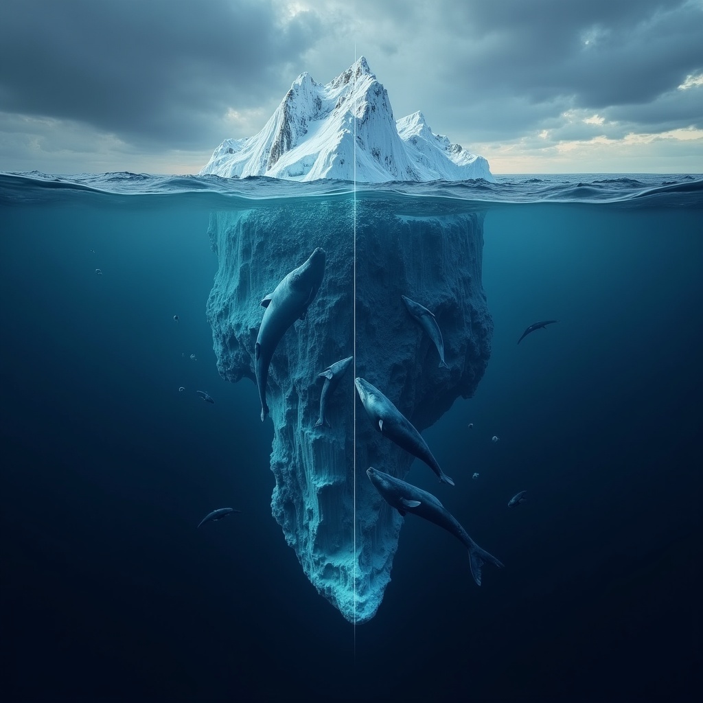 TradingView vs MobyTick comparison showing surface trading data versus hidden institutional dark pool activity