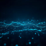 Abstract visualization of institutional trading positions and dark pool activity showing layered depth charts and accumulation zones on dark navy background